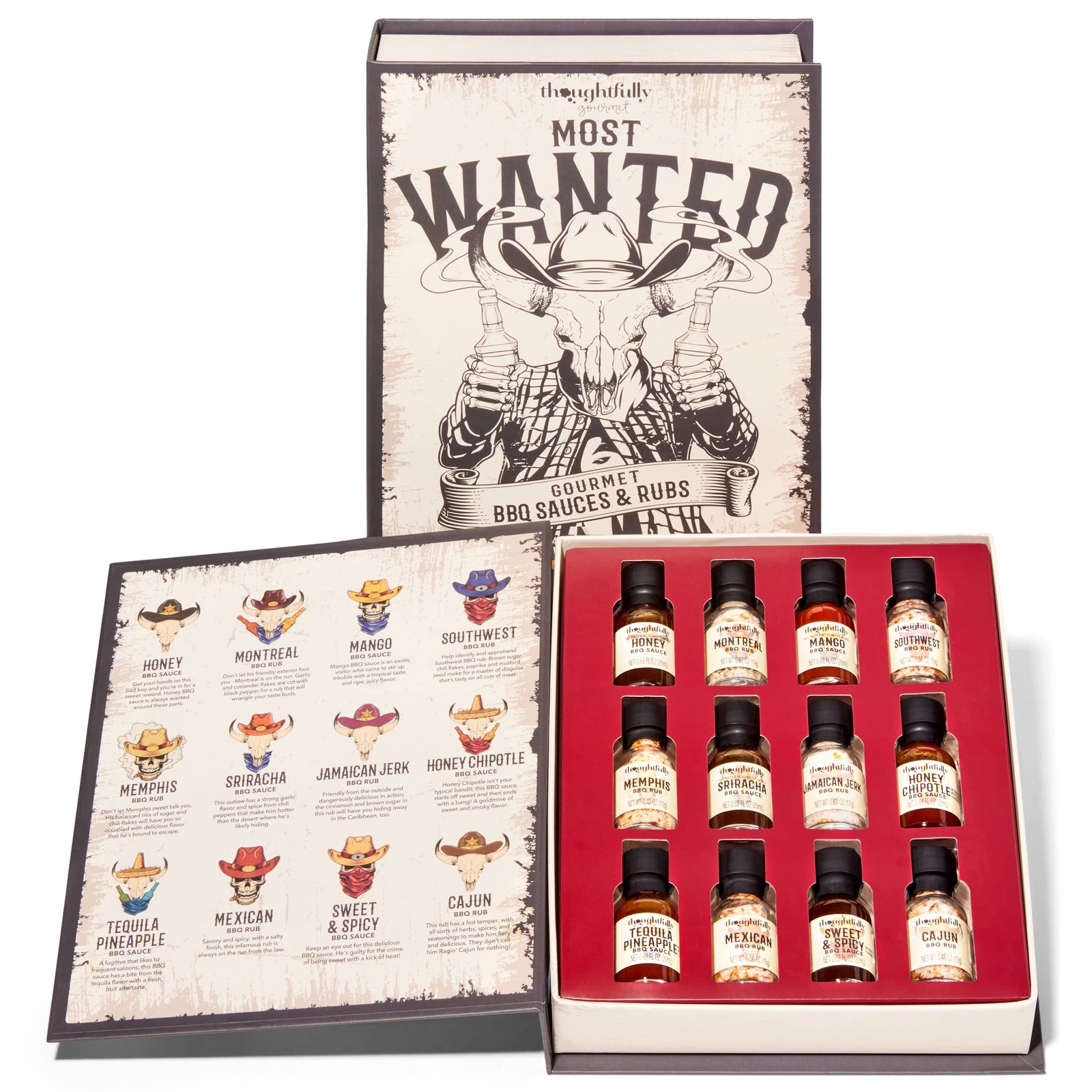 Wild Western BBQ Sauce & Rub Gift Set, Book-Shaped 7.36 Count (Pack of 1)