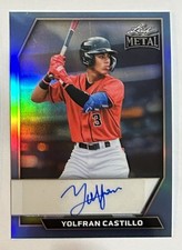 2026 LEAF METAL BASEBALL YOLFRAN CASTILLO #1/8 PLATINUM PRISMATIC AUTO