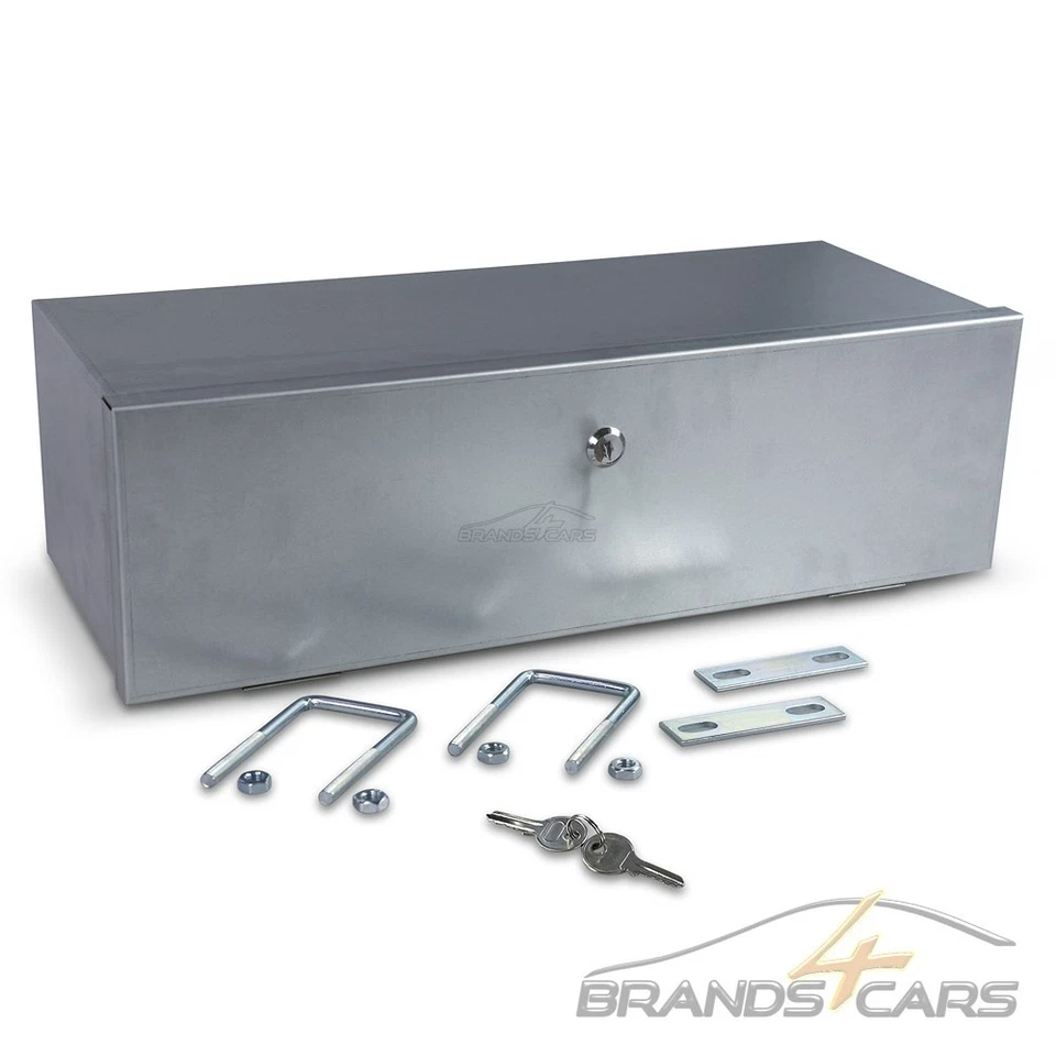 ENVA ANHÄNGERBOX DEICHSELBOX GURTKISTE TRUCKBOX STAUBOX METALLBOX - VERZINKT - Bild 4 von 4