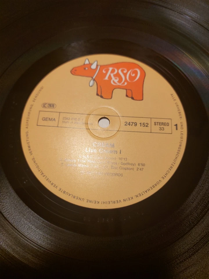 UNUSED Cream Live LP NR. 2479152 GER 1970 Sleeve/Vinyl = M - Bild 3 von 4