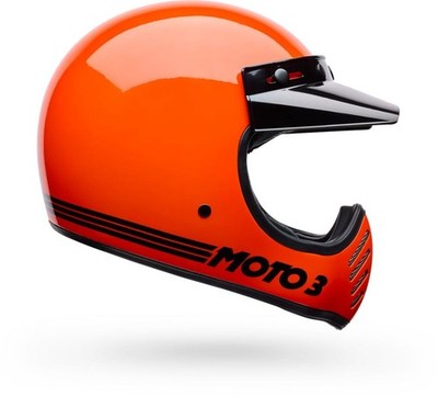 Vollständiger Helm Bell Moto-3 Classic Gloss Orange