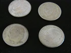 Roosevelt Dime Lot of 4 Dimes 90% Silver Pre-1964 1 - BU, 3 Circulated