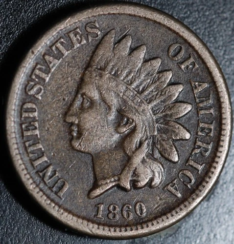 1860 INDIAN HEAD CENT - With LIBERTY - VF VERY FINE