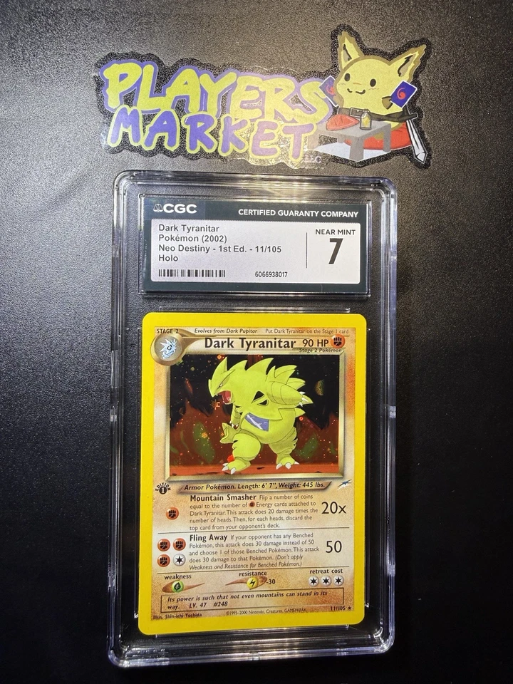 [CGC7] 1st Edition Dark Tyranitar 11/105 Neo Destiny Holo English - Image 2 of 4