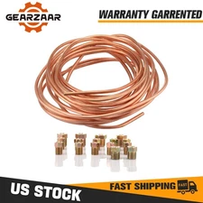 Copper Nickel Brake Line Tubing Kit 3/16 OD 25 Ft Coil Roll all Size Fittings