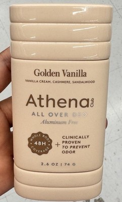 Athena Club All Over Deo Deodorant Stick Golden Vanilla 2.6 oz Aluminum-Free
