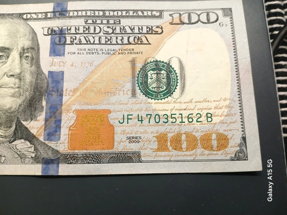 100 Dollar Bill, 2009 with complete (8 digit) broken ladder 0-7# 47035162 - Image 3 of 4