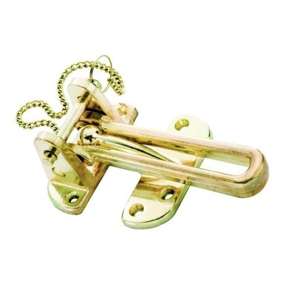 First Watch Security Polished Brass Security Pin Swing Door Guard