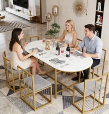 Luxury 6pcs Dining Set, Contemporary Dining Table Ensemble, Ideal For Family