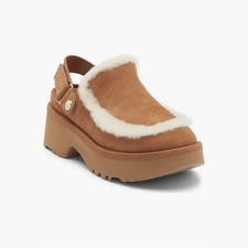 NEW UGG Size 9 Women's Esmee Leather Slingback Clogs - Chestnut