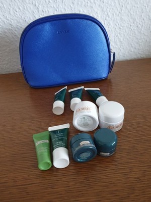 La Mer  verschiedene Proben mit Kosmetiktasche