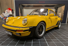Norev 1:18 Porsche 911 Turbo 3.0 1976 Yellow 187579  With custom tires READ