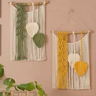 Macrame Wall Hanging Leaves Large Chic Boho Home Decor Handmade Woven Tapestry