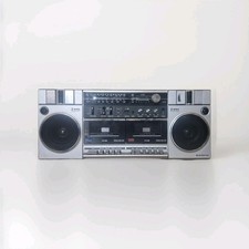 Vintage Sanyo AFA9X9M-W3K Boombox AM/FM SW Stereo Radio Cassette Recorder w/Cord