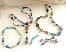 Assorted Variety Beads For Jewelry Making Art Project Glass Plastic Metal