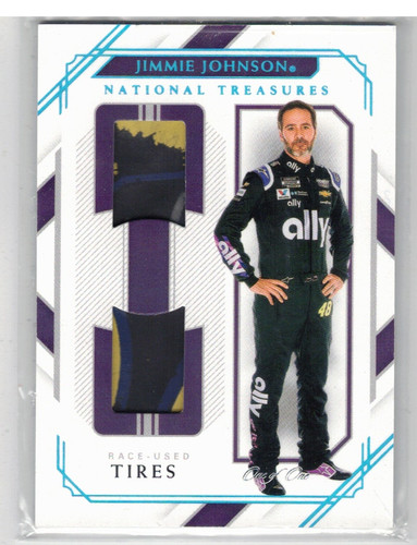 2021 National Treasures JIMMIE JOHNSON Dual Race Used Tires Card 1/1