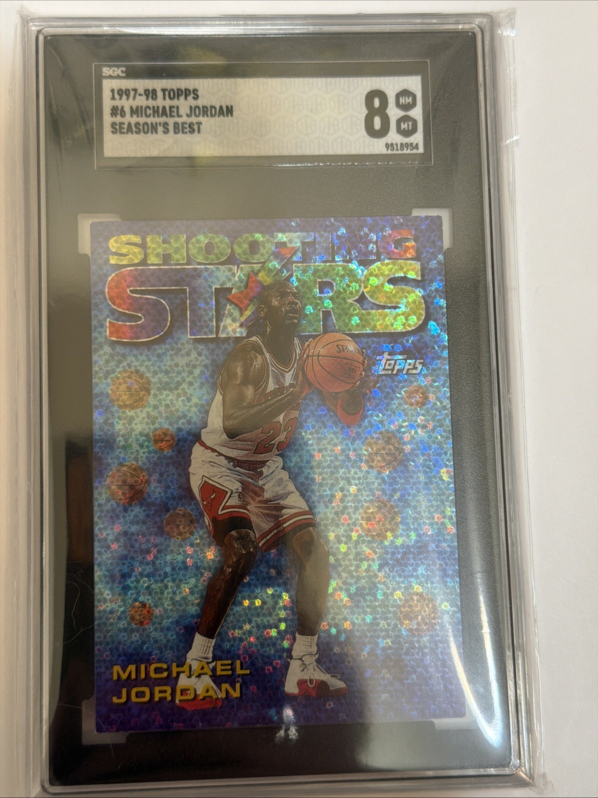 1997 Topps Michael Jordan Season's Best Shooting Stars #SB6 SGC 8