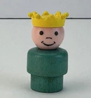 Fisher Price Vintage Little People  Wooden Green Woodsman for Castle #993