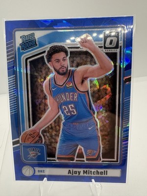 AJAY MITCHELL RC -  RATED ROOKIE BLUE WAVE PRIZM - 2024-25 Donruss Optic