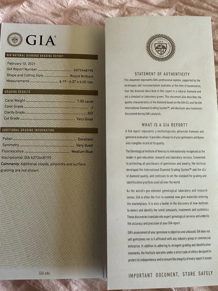 Anillo de compromiso de diamantes de 1 quilate de oro rosa de 18 quilates talla 5,75 — creado en laboratorio  Foto 3 de 4