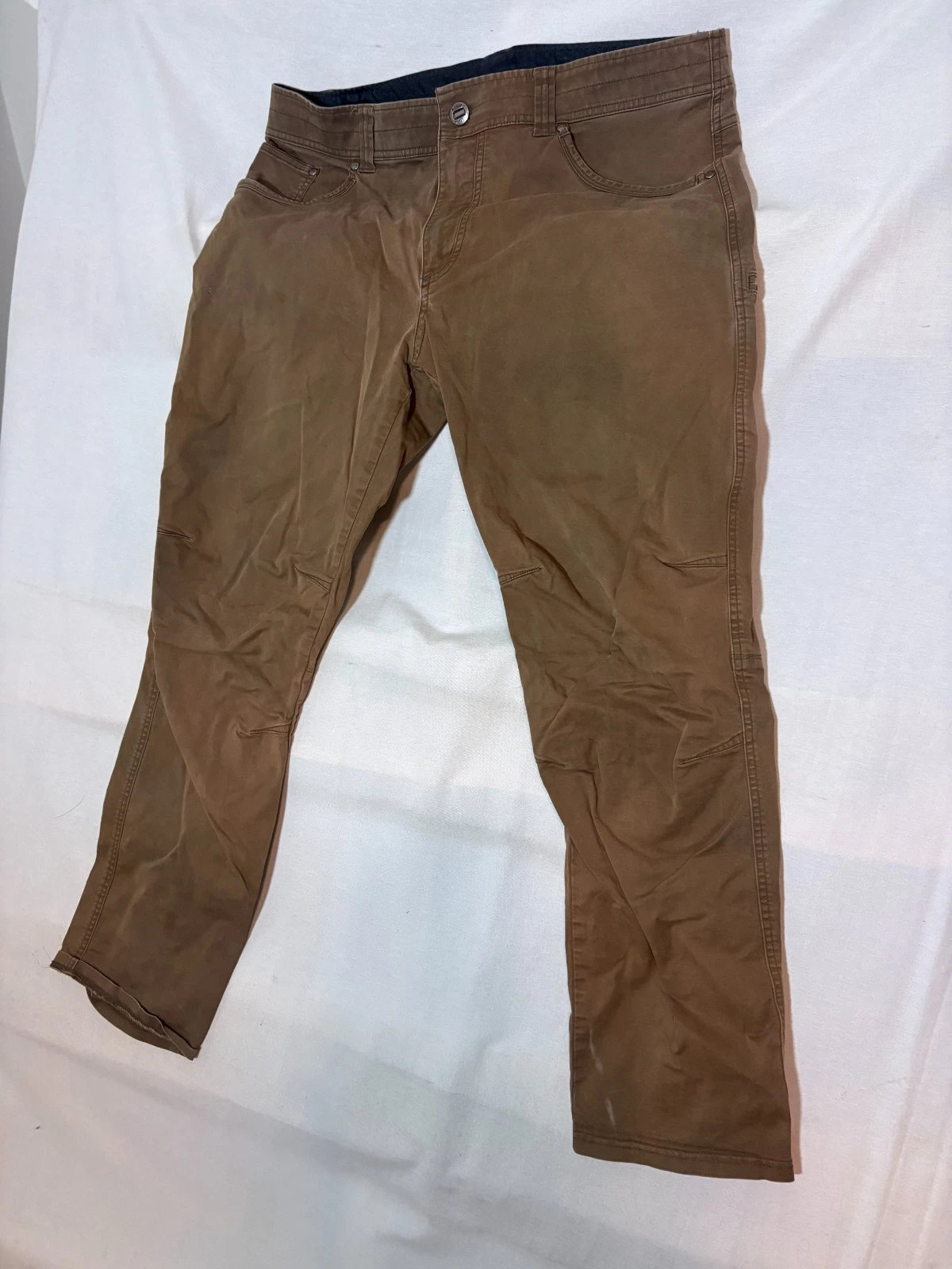 Kuhl Pants Men 38x32 Rydr Lite Full Fit Canvas Rugged Work Hiking Climbing Brown