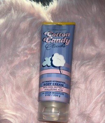 Bath & Body Works Cotton Candy Clouds Hydrating Body Cream 8 oz Shea Butter