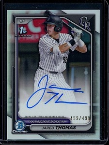 2024 Bowman Draft Chrome #CPAJTH Jared Thomas Refractor Auto Rookie #459/499