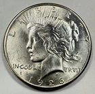 1926 $1 Peace Dollar 90% Silver PHILADELPHIA US Coin - UNC