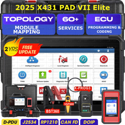 LAUNCH X431 PAD VII Pro X-PROG 3 Car Diagnostic Scanner Key Programming Coding