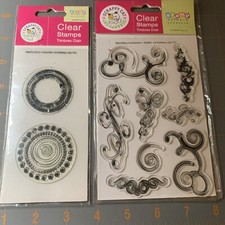 Scrappy Cat- Designer Flourishes Circle Dot Clear Cling Stamp Set