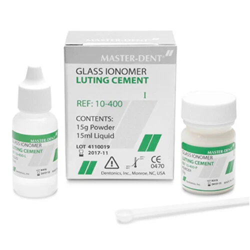 MASTER DENT DENTONICS GLASS IONOMER LUTING CEMENT 15G POWDER & 15ML LIQUID
