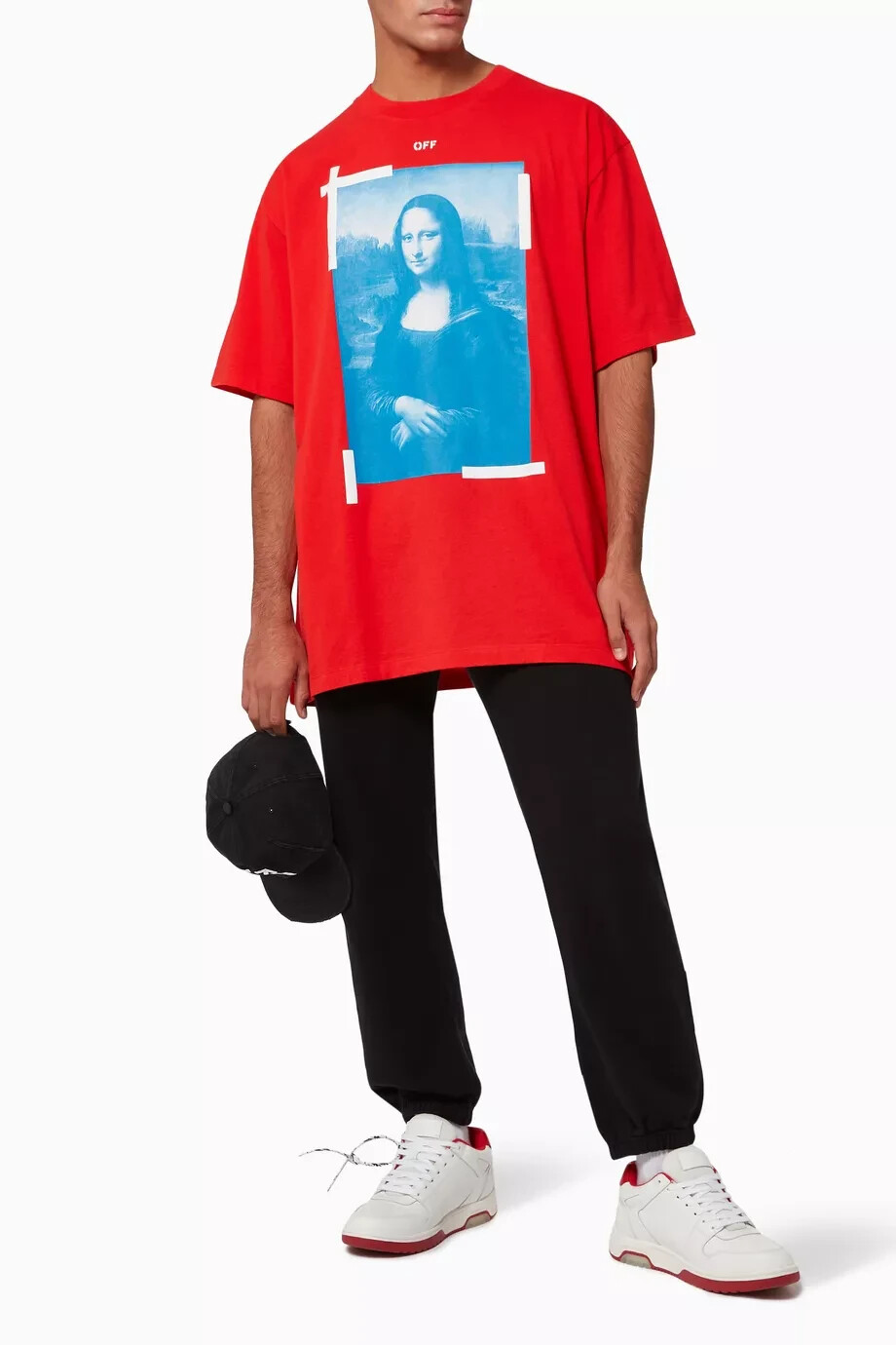 Off-White Red Mona Lisa Arrows Oversized T-Shirt | Size M SS21 RRP $320 image 3