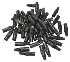 50 x XLR Connector Black Male 5-Pin Plug All Metal Body Bulk Packed