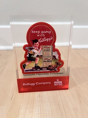 Kelloggs Corn Flakes Collectors Item Plaque RARE Kellogg Company Vintage Display
