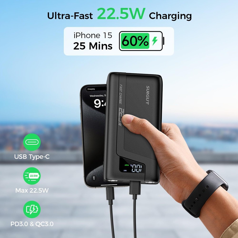 20000mAh 22.5W Fast Charging Power Bank with USB C Input Output 20000mAh 22.5W Fast Charging Power Bank with USB C Input Output