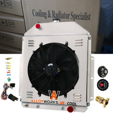 4 Row Radiator Shroud Fan Fit 1942-1952 1949 1950 Ford Pickup F1 F2 F3 Chevy Usa