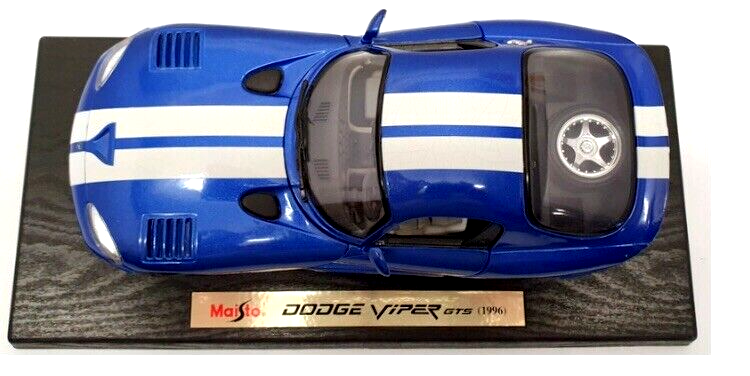 1996 Blue Dodge Viper GTS Sports Muscle Car 1:18 Maisto Diecast