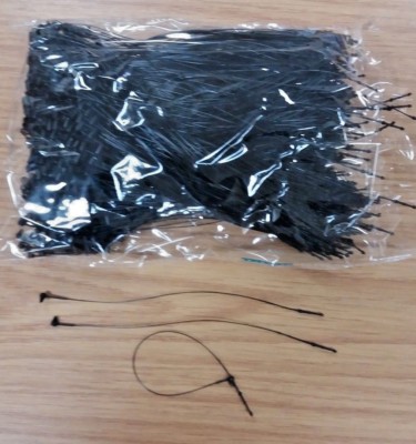 1 NEUE PACKUNG MIT 1000 3'' SCHWARZ NYLON SCHLAUFENSCHLOSS SICHERHEITSETIKETT KRAWATTEN VERSCHLUSS ETIKETTEN