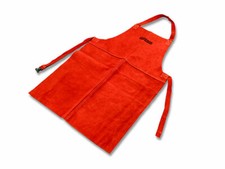 Red Leather Welding Apron With Kevlar Stitching