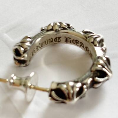 100% Authentic Chrome Hearts CH Plus Cross Hoop Earrings (Pair) | eBay