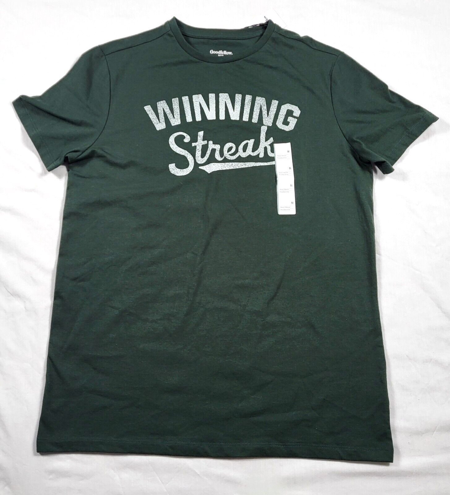 Goodfellow Co Mens Medium Green Winning Streak Casual Workout Streetwear Shirt