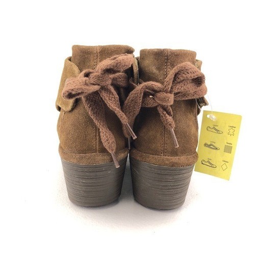 Fly London Yebi Wedge Ankle Booties EUR 39 Womens Size 8-8.5 Camel Brown Leather - Picture 6 of 13