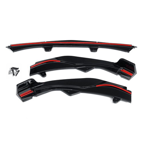 For Toyota Corolla Sedan LE XLE 2020 2021 2025 Front Lip Splitter Gloss Black - Picture 5 of 8