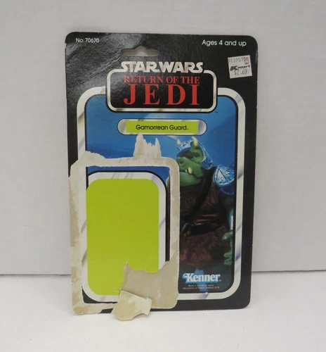 1983 Gamorrean Guard 65 Back STAR WARS Kenner Vintage Card Back