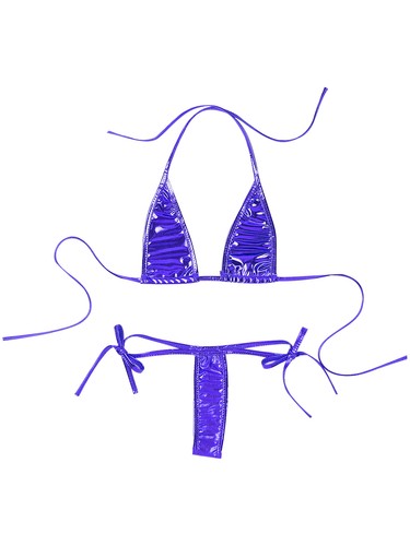 Women Lingerie Unlined Set Tempting Bra Wireless Thong Nightclub Swimwear Cup - Picture 42 of 109