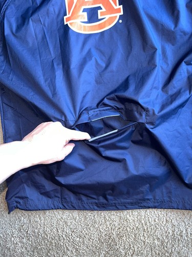Vintage Auburn Tigers Genuine Stuff Pullover Size XL Jacket Windbreaker NCAA - Picture 4 of 5
