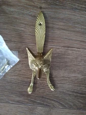 Fox Door Knocker in Polished Brass