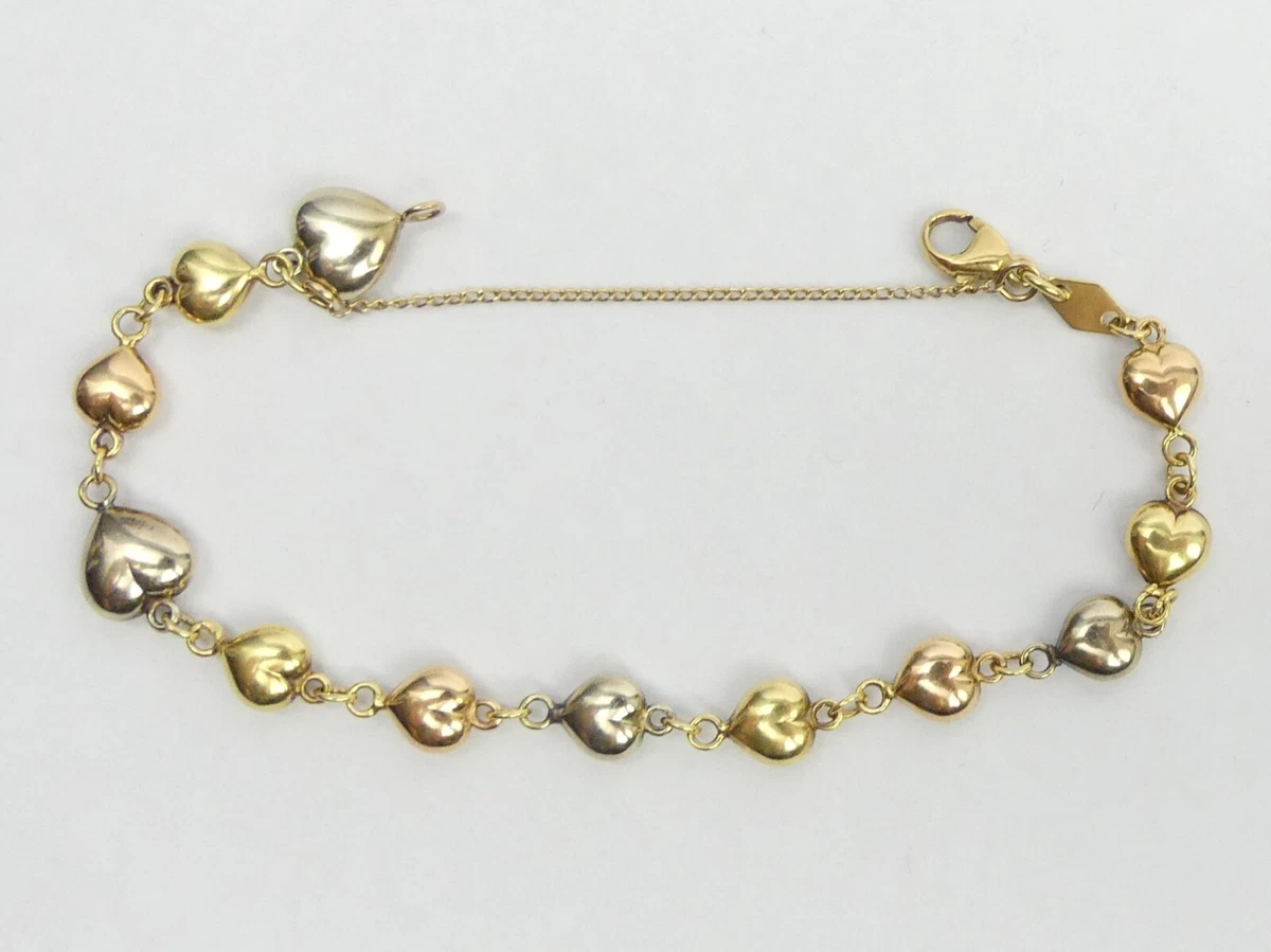 Bracelet gold deals heart design