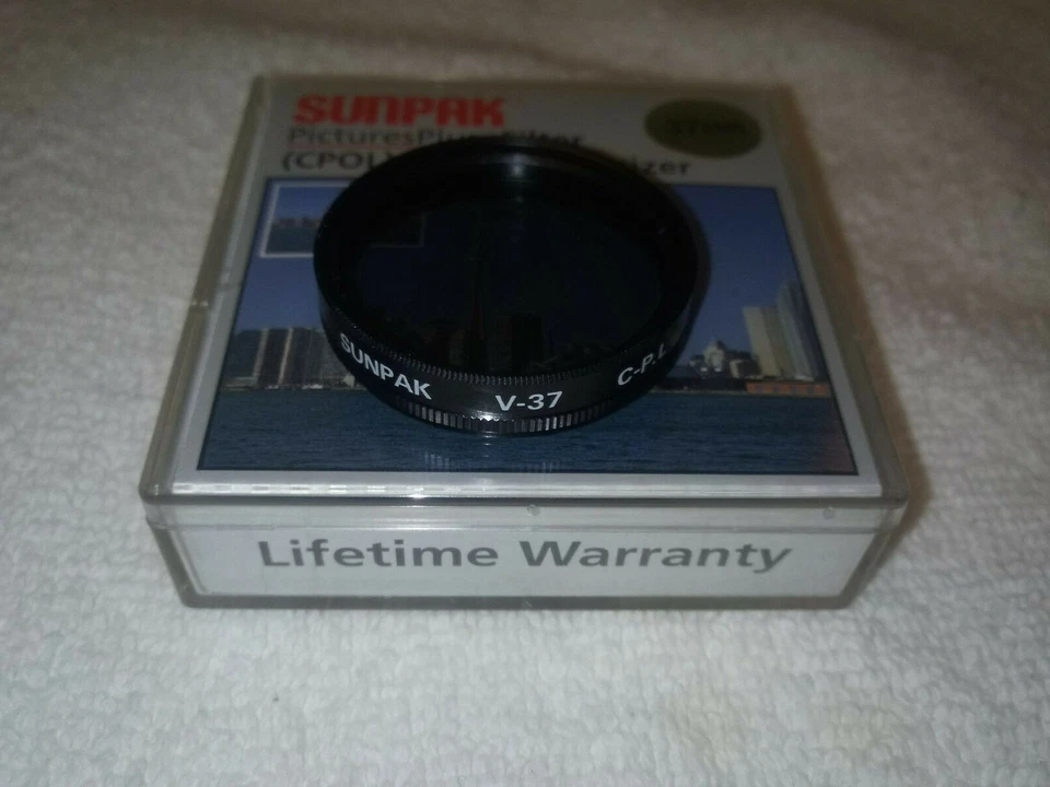 37MM TWIN PAK (SUNPAK BRAND) FILTERS NEW! CIRCULAR POLARIZER & UV HAZE - Image 4 of 4
