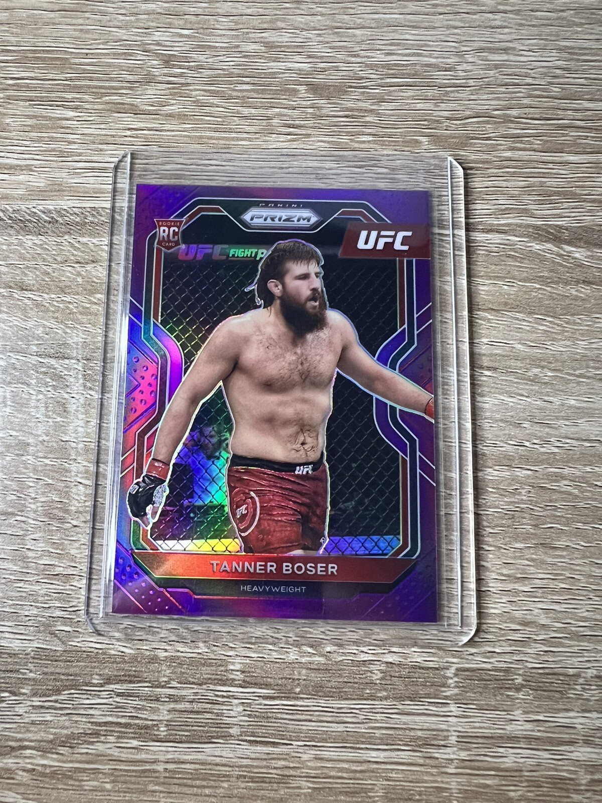 2021 Panini Prizm UFC - Purple Prizm #91 Tanner Boser /149 (RC)